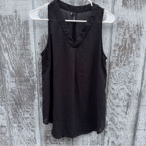 462 Maurice’s Sleeveless Black V-Neck Blouse Top Size Medium